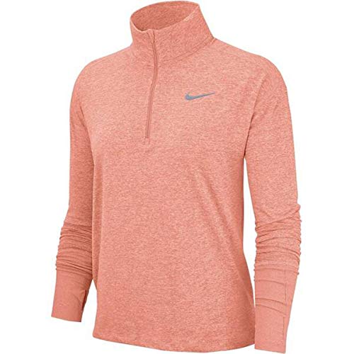 Nike Women's Element 1/2-Zip Running Top Pink Quartz/Echo Pink/Reflective SILV L