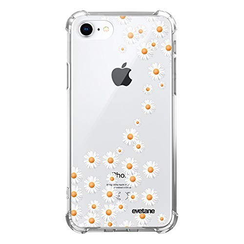 Evetane Margarita - Capa de silicone compatível com iPhone 7/8/iPhone SE 2020/2022 - Proteção flexível e reforçada - Cantos à prova de choque - Fina e transparente - Capa traseira