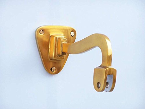 Hampton Nautical 3 sinos de navio banhados a latão 101 com 15 cm de decoração náutica para casa, 15