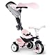 Kinderdreirad Smoby Baby Driver Plus in Rosa – 3-in-1 Multifunktionsfahrzeug