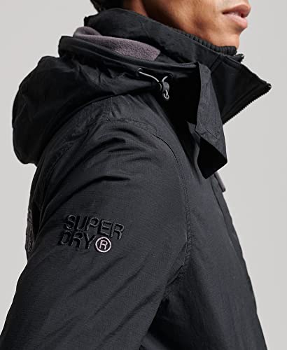 Superdry Mens Pop Zip Hood Arctic Sd-Windcheater Jacket Black/Rock Size S #TOP4