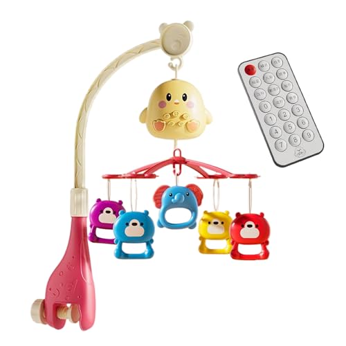 Nudorpn Móvil Musical Para Cunas De Bebé - Móvil Para Habitación Con Control Remoto,Juguete Giratorio Portátil Para Decoración Dormitorio Juego Sueño Cochecito Moisés Cama 0-18 Meses Niños Niñas