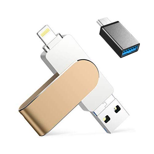 Memoria USB para iPhone 128 GB ,Qarunt 4 en 1 USB 3.0 OTG Pendrive Memory Stick Externa para Tipo C USB C iPad Android Laptops Smartphone Macbook iOS