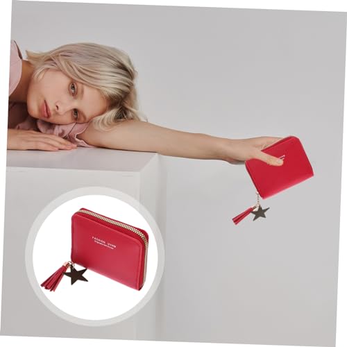 Didiseaon Cute Small Wallet for Women Mini Zipper Coin Purse Pu Leather Women Wallet Pink4