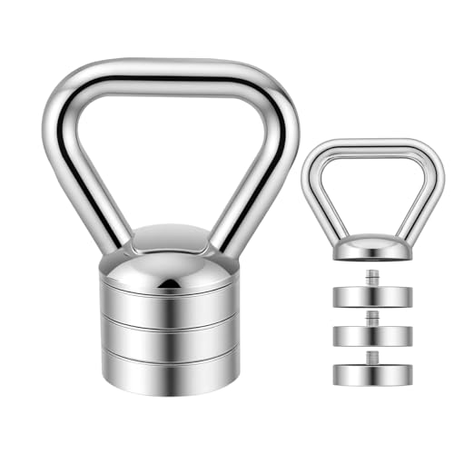 Set de kettlebell 4 en 1 – En acier – Réglable – Plage de poids réglable de 3/5/8/10 kg – Pour l&rsquo;entraînement complet du corps et la musculation à la maison ou à la salle de sport