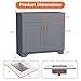LDarqeer 36 Inch Bathroom Vanity with Ceramic Sink - Modern Farmhouse Style Sink Cabinet, Easy Tool-Free Installation, for Bathroom Remodel and Upgrade (Grey)