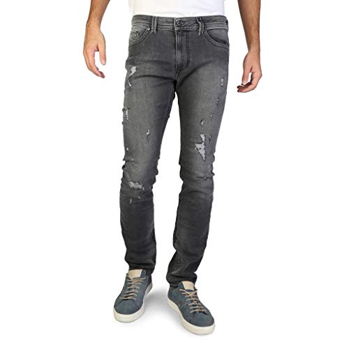 Diesel Thavar 0673P_Stretch Hommes Jeans Pantalon Slim Skinny (Gris, 27W / 32L)