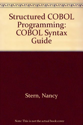 The Wiley COBOL Syntax Reference Guide: With IB... 0471003700 Book Cover