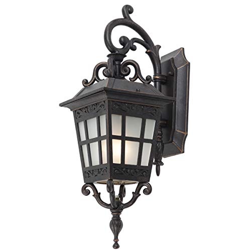 Black Friday - 60% OFF Goalplus Exterior Porch Light Fixture with Wall Mount, Antique Bronze Outdoor Wall Light Fixtures with Frosted Glass, 17 3/4" Wall Lantern Light, IP44 Waterproof, LM0512-DN-S Black Friday - 60% OFF Goalplus Exterior Porch Light Fixture with Wall Mount, Antique Bronze Outdoor Wall Light Fixtures with Frosted Glass, 17 3/4" Wall Lantern Light, IP44 Waterproof, LM0512-DN-S