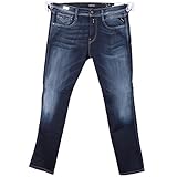 Five-Pocket-Design Replay Herren Slim Jeans Anbass, Blau (Blue Denim 010), W34/L32