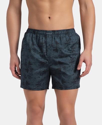 Image of Jockey 8222 Men Super Combed Mercerized Cotton Woven Checkered Inner Boxers with Ultrasoft and Durable Inner Waistband (Pack of 2, Colors & Prints May Vary)