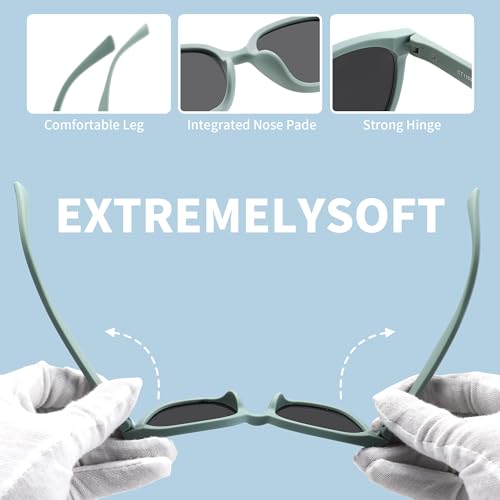 Pro Acme Square Cute Kids Polarized Sunglasses TPEE Rubber Flexible UV400 Fashion for Girls Boys3