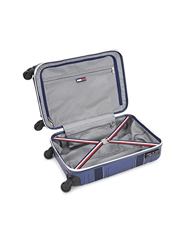 Image of Tommy Hilfiger Las Vegas Unisex Polycarbonate Hard Luggage Grey+Navy Medium Size