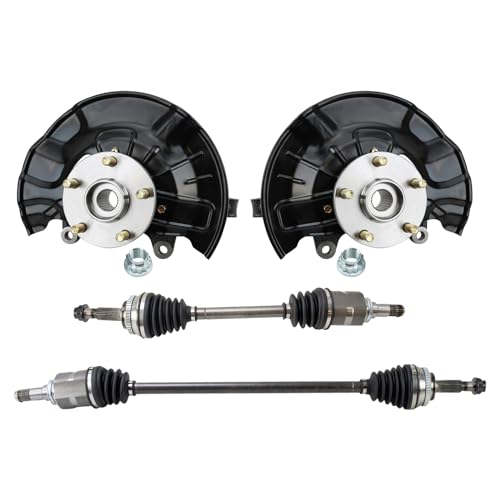 TRQ Front Drivetrain Kit CV Axle Shaft Assembly Steering Knuckle Assembly Kit Compatible with 2014-2018 Toyota Corolla
