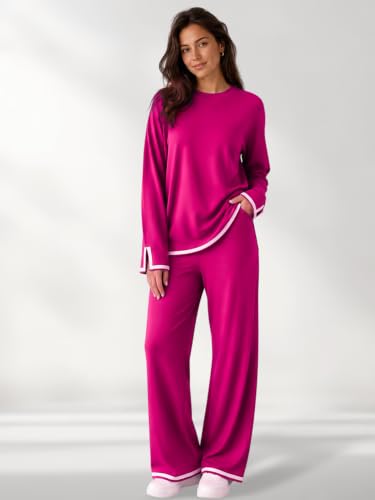 Image of TYSORT Women's Winter Woolen Sweater with Pajama | Warm Winter Wear Cord Set | Woolen Tracksuit Loungewear Set