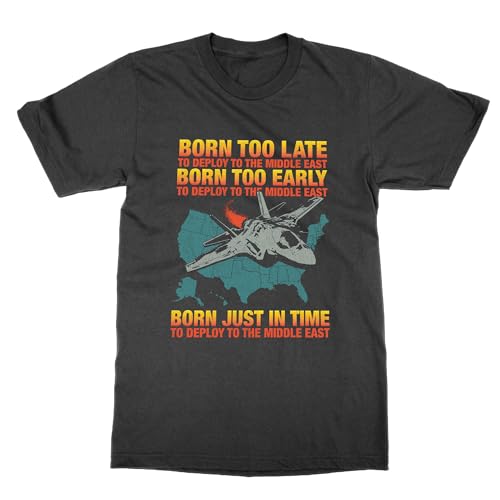 T-shirt Born Too Late to Reply in The Middle East en coton graphique