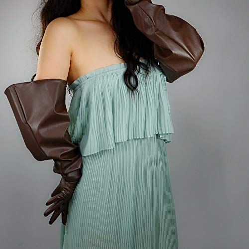 Buy DooWay Unisex Extra Long Puff Sleeve Gloves Faux Leather Soft Loose