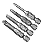 Fongmore 4 Pcs 1/4" Hex Shank Alloy Steel Tri-Wing Y Shape Magnatic Screwdriver Drill Bits Set Spanner Screwdriver Bits Y0 Y1 Y2 Y3 50MM Length