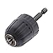 Price comparison product image Gasea 0.8-10mm Keyless Drill Chuck Converter 3/8" 24UNF Thread Quick Change Adapter with 1/4" Hex Shank