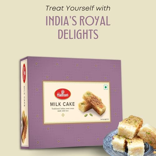 Haldiram's Milk Cake 200 Gram | Rich and Creamy | Premium Handcrafted Traditional Indian Mithai | Great Gift Pack | Milk Cake Sweets | Fresh Doodh Sweet | Festival Indian Sweets Box