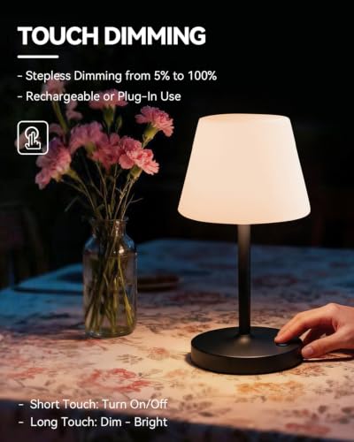 Image of SAIWEYA Outdoor Waterproof Shower Lamp, 5200mAh Rechargeable Bathroom Lamp