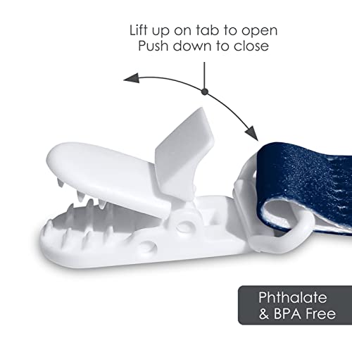 Image of BabyFanatic Officially Licensed Unisex Pacifier Clip 2-Pack - NCAA Michigan Wolverines - Officially Licensed Baby Apparel