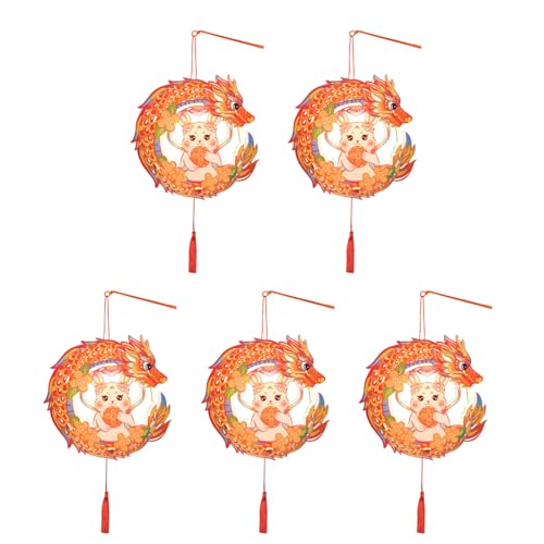 Guaber Juego de lámparas de papel creativas con diseños de flores chinas, iluminación LED, regalos únicos para entusiastas culturales, uso diario, lámpara de flores hecha a mano