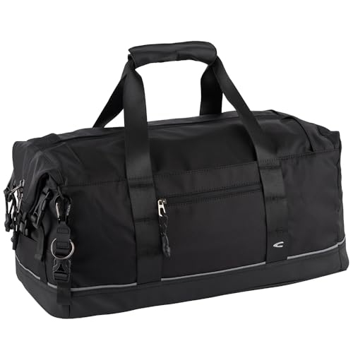 camel active Herren Connect Reisetasche mit verstaubaren Schulterriemen Schwarz, Menswear-L