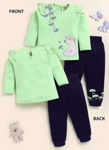 Image of LuvLap Baby Girls Regular Fit 100% Cotton Half Sleeves Girls Top CoSet Pack of 3