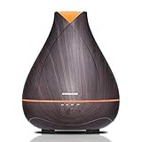 530ml Large Diffusers for Essential Oil, 18hrs Running Essential Oil Diffuser for Room, Ultrasonic Humidifier Aromatherapy Diffuser with Timer, Mist Modes, 7 Changing Colors for Gifts