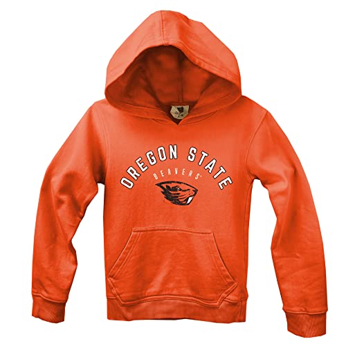 Wes and Willy NCAA Kids Fleece Hoodie Oregon State Beavers 7 Orange Crush