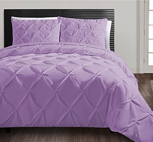 Funda de edredón de algodón egipcio lavanda para cama doble de 600 hilos 2
