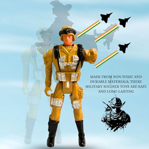 Image of Realistic Moveable Military Soldiers Action Figures Toys Playset for Kids 3+|2Pcs Special Force with 7PCS Army Accessories Toyset for Boys and Girls Decoration Item Birthday Gift for Children