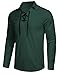 Coofandy Mens Scottish White Jacobite Ghillie Kilt Shirt (XL, Deep Green)