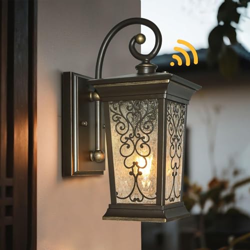 Image of ALVIME Oil Rubbed Bronze Dusk to Dawn Outdoor Wall Lights