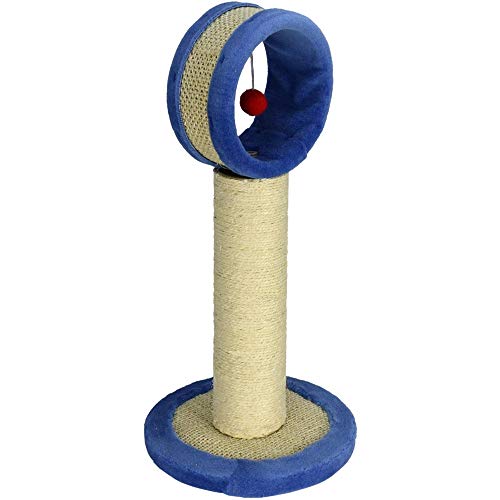 Arranhador Para Gatos Torre com Brinquedo Azul CBRN14538