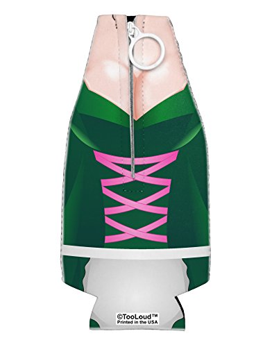 TooLoud Sexy Dirndl Costume Green Collapsible Neoprene Bottle Insulator All Over Print