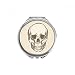 Human l Sketch Illustrations Hand Compact Mirror Round Portable Pocket Glass
