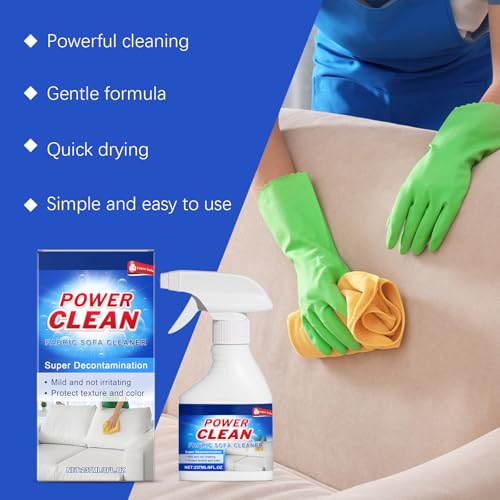KunMan Fabric Cleaner - Remove, Protect, and Deep Clean, Quickly Lifts Stains & Dirt, Deeply Penetrates Water Safe Fabric & Fibers of Upholstery, Clothing, Rugs & Carpeting, for Fine Fabrics, 8 Fl.oz