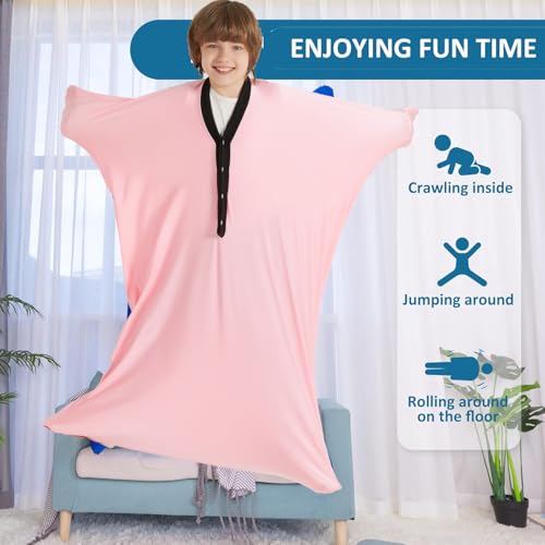 Sensory Body Sock, Calming Therapy Blanket, Sensory Stress Relief, Anxiety, Autism, ADHD, ADD, Tactile Items for Therapeutic , Kids Fidget (Pink, Large) - Image 3