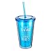 Blue Blessings to the Teacher "Touches a Heart" Insulated Plastic Tumbler - 1 Corinthians 16:14