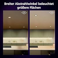 Philips Hue Smart Slim Einbauleuchte, 170mm, Weiß & Farbiges Licht, Bluetooth kompatibel, Sprachsteuerung mit Alexa, Apple Home & Google Assistant, schwarz, 1er Pack – Ansicht 3