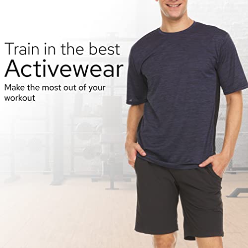 Mens Active T-Shirt - Quick-Dry Athletic Workout Training Crew Neck Short Sleeve Top 5 Pack2