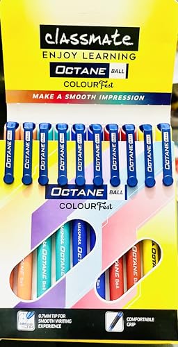 Image of Classmate Octane Colour Fest Ball Pen Set, Multicolour, Smooth Writing Experience pack of 1