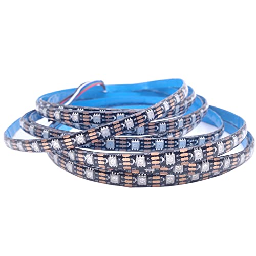 Image of DC 5V WS2813 Led Strip Light Dual Signal Individually Addressable 5m 30 LEDs WS2812B Updated Black White PCB (Black PCB IP65, 5M 60LED /M)