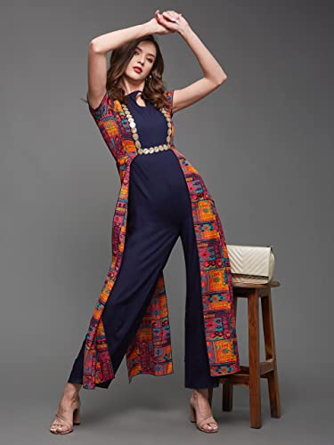 Image of Miss Chase Women's Keyhole Neck Regular Sleeve Regular Length Jumpsuit with Pockets