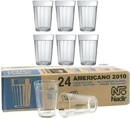 Pacote 08 Copos Americanos Vidro Transparente Multiuso 190 ml | 5 PONTOS