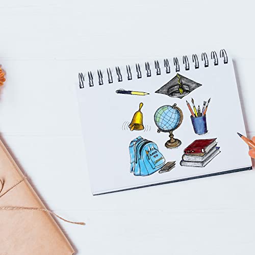 Threetols School Supplies Clear Stamps For Card Making, Graduation Hat Clear Rubber Stamps Book Pen Stamps For Holiday Card Making Decor Diy Scrapbooking Transparent Album Decor Paper Craft #TOP3