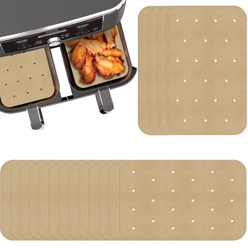 OIGWBPH 100 Pieces Baking Paper for Air Fryer, Parchment Baking Paper for Pans and Disposable Paper Liner for Air Fryer Accessories, Parchment Baking Paper for Pans