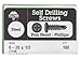 Hillman Self Drilling Sheet Metal Screws 1/2 " Standard Grade Phillips Pan Head 100 / Box